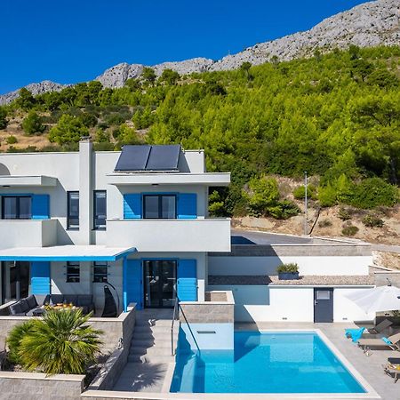 Villa Allegra With 32Msq Heated Pool, 300M Far From Sandy Beaches, Open Sea View Omiš Exteriör bild