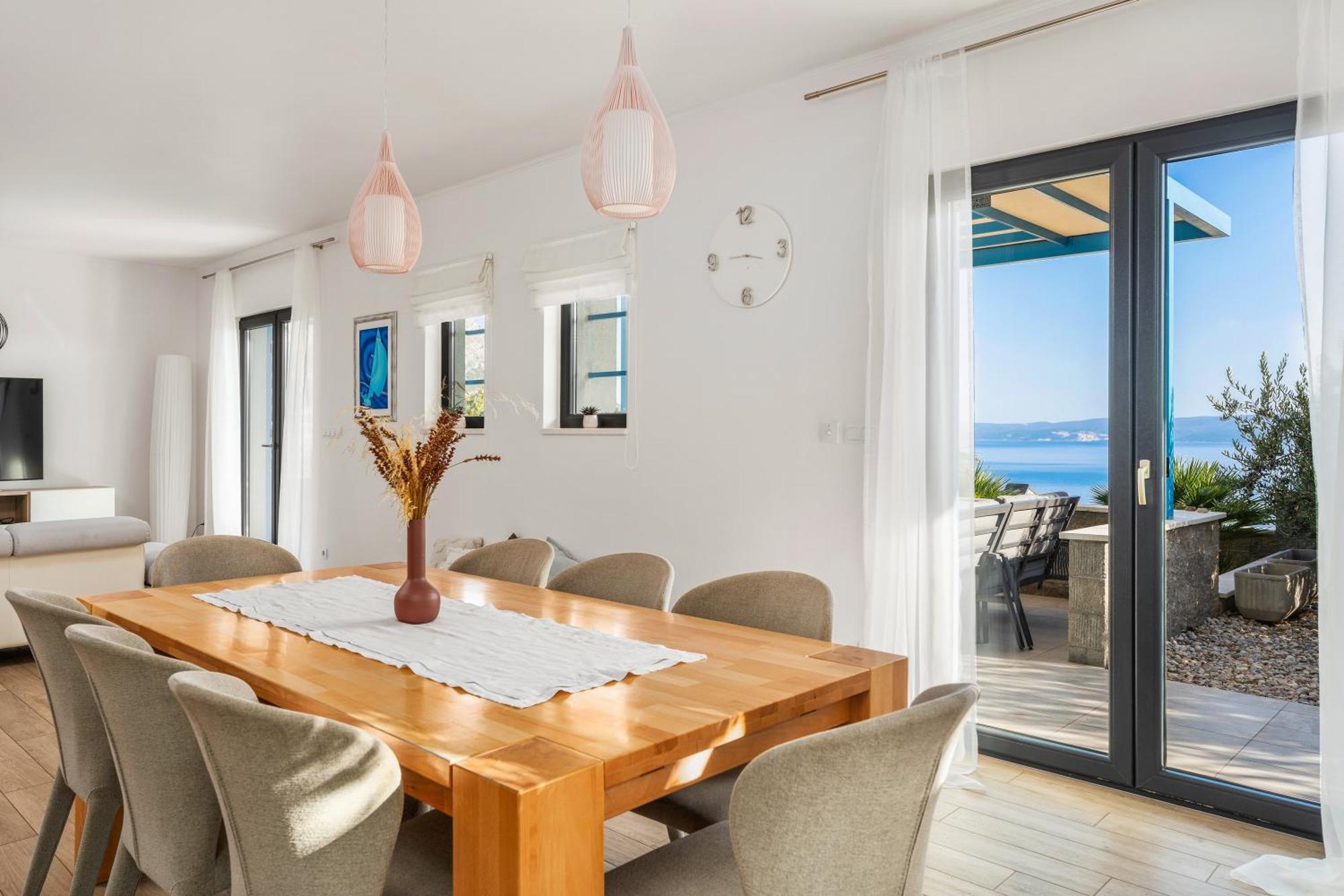 Villa Allegra With 32Msq Heated Pool, 300M Far From Sandy Beaches, Open Sea View Omiš Exteriör bild