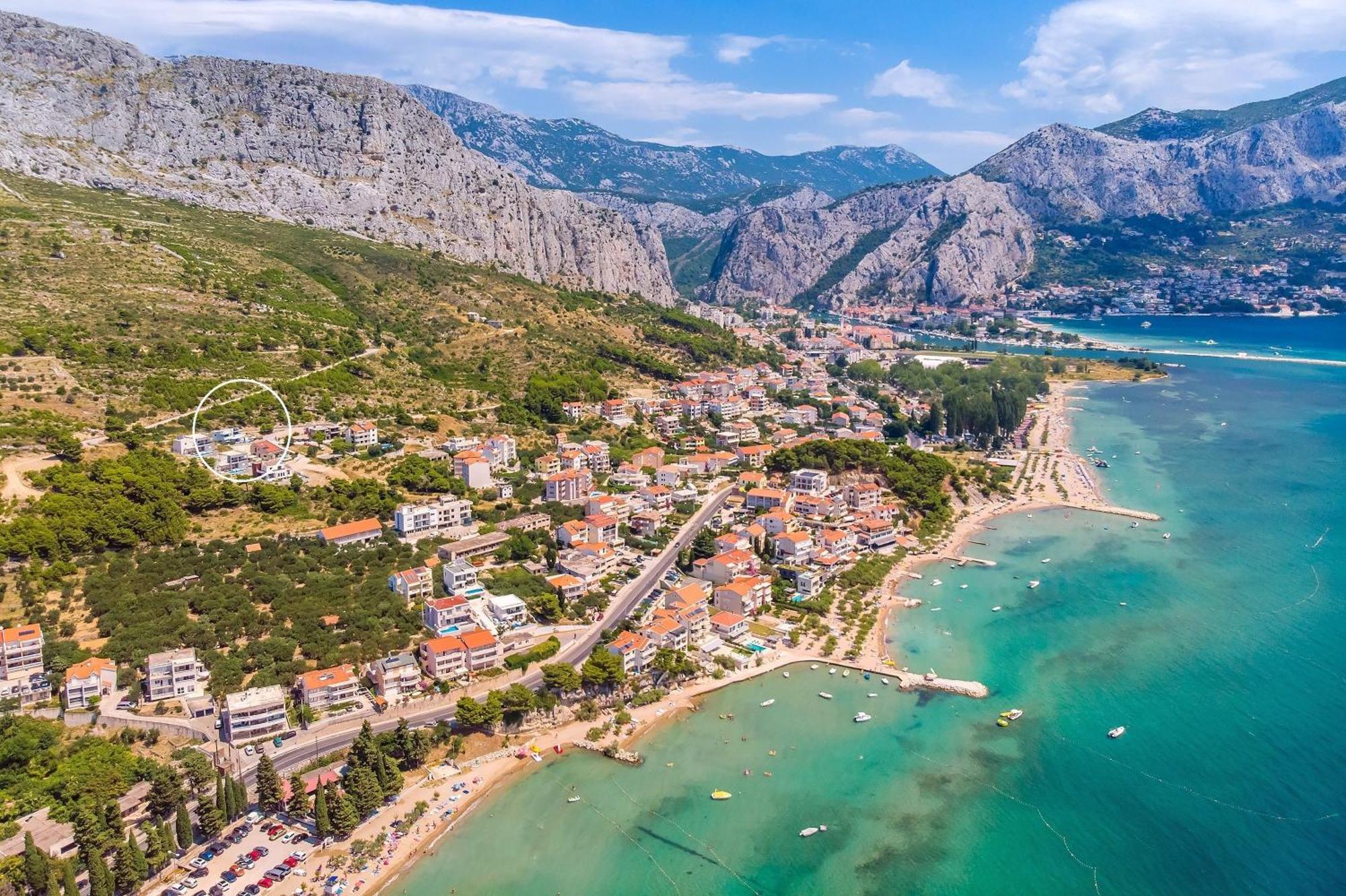 Villa Allegra With 32Msq Heated Pool, 300M Far From Sandy Beaches, Open Sea View Omiš Exteriör bild