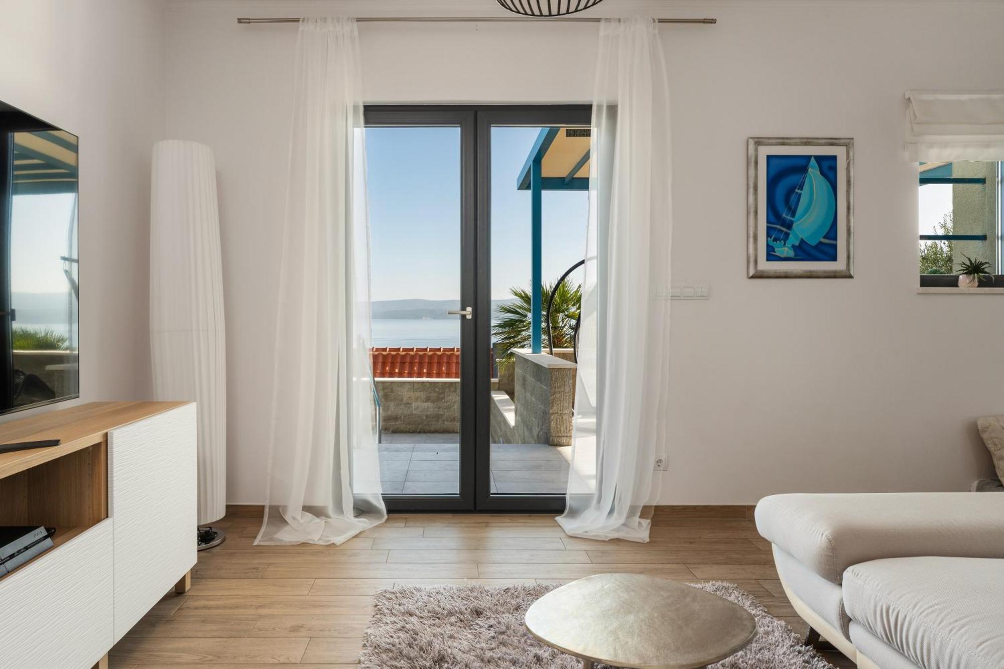 Villa Allegra With 32Msq Heated Pool, 300M Far From Sandy Beaches, Open Sea View Omiš Exteriör bild